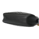 GUCCI グッチ GGマーモント ブラック 447632 レディース レザー ショルダーバッグ Bランク 中古 銀蔵