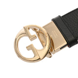 GUCCI グッチ リバーシブル 85cm 黒/赤 ゴールド金具 180199 メンズ レザー ベルト Bランク 中古 銀蔵