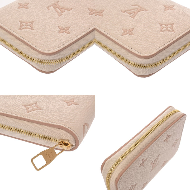 LOUIS VUITTON ルイヴィトン モノグラムアンプラント ジッピーコインパース ベージュ M14563 メンズ レザー コインケース 新同 中古 銀蔵