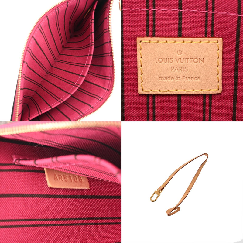 LOUIS VUITTON ルイヴィトン モノグラム ネヴァーフル MM ポーチのみ ブラウン レディース ダミエアズールキャンバス アクセサリーポーチ ABランク 中古 銀蔵