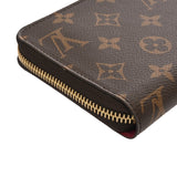 LOUIS VUITTON ルイヴィトン モノグラム ジッピーウォレット フューシャ M41895 レディース モノグラムキャンバス 長財布 Aランク 中古 銀蔵