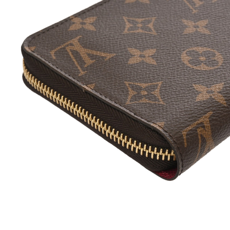 LOUIS VUITTON ルイヴィトン モノグラム ジッピーウォレット フューシャ M41895 レディース モノグラムキャンバス 長財布 Aランク 中古 銀蔵