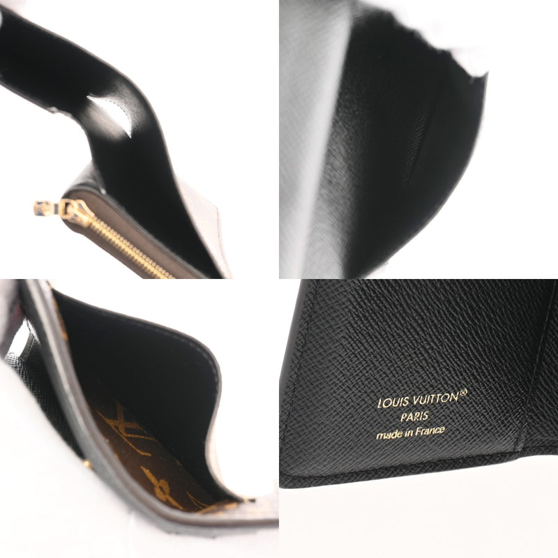 LOUIS VUITTON ルイヴィトン モノグラムリバース ポルトフォイユルー ブラウン M81461 レディース レザー 二つ折り財布 ABランク 中古 銀蔵