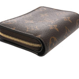 LOUIS VUITTON ルイヴィトン モノグラムリバース ポルトフォイユルー ブラウン M81461 レディース レザー 二つ折り財布 ABランク 中古 銀蔵