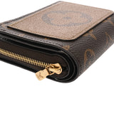 LOUIS VUITTON ルイヴィトン モノグラムリバース ポルトフォイユルー ブラウン M81461 レディース レザー 二つ折り財布 ABランク 中古 銀蔵