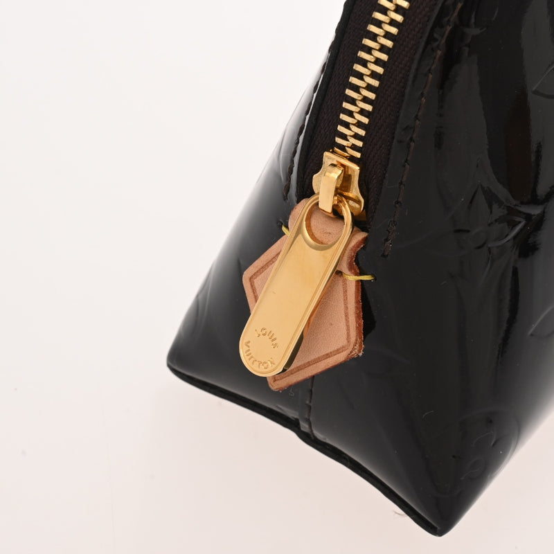 LOUIS VUITTON ルイヴィトン モノグラムヴェルニ ポシェット コスメティック アマラント M91495 レディース モノグラムヴェルニ ポーチ Aランク 中古 銀蔵