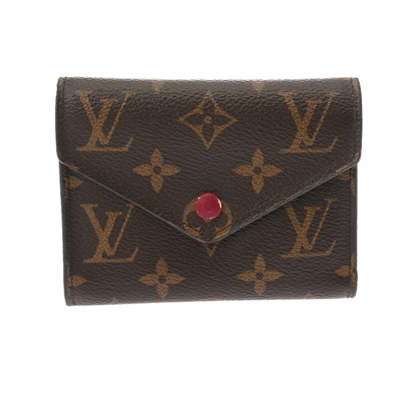 LOUIS VUITTON ルイヴィトン モノグラム ポルトフォイユ ヴィクトリーヌ フューシャ M41938 レディース モノグラムキャンバス 三つ折り財布 Bランク 中古 銀蔵