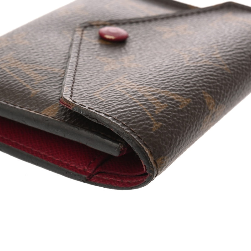 LOUIS VUITTON ルイヴィトン モノグラム ポルトフォイユ ヴィクトリーヌ フューシャ M41938 レディース モノグラムキャンバス 三つ折り財布 Bランク 中古 銀蔵