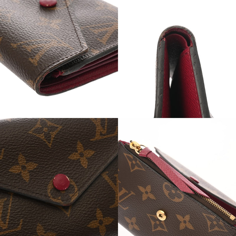 LOUIS VUITTON ルイヴィトン モノグラム ポルトフォイユ ヴィクトリーヌ フューシャ M41938 レディース モノグラムキャンバス 三つ折り財布 Bランク 中古 銀蔵