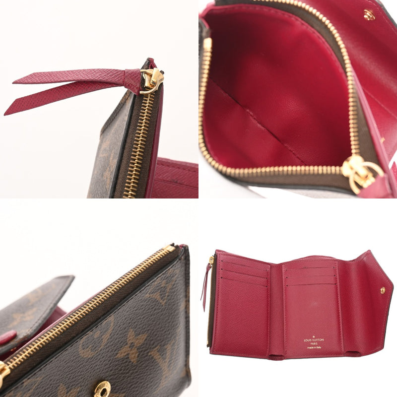 LOUIS VUITTON ルイヴィトン モノグラム ポルトフォイユ ヴィクトリーヌ フューシャ M41938 レディース モノグラムキャンバス 三つ折り財布 Bランク 中古 銀蔵