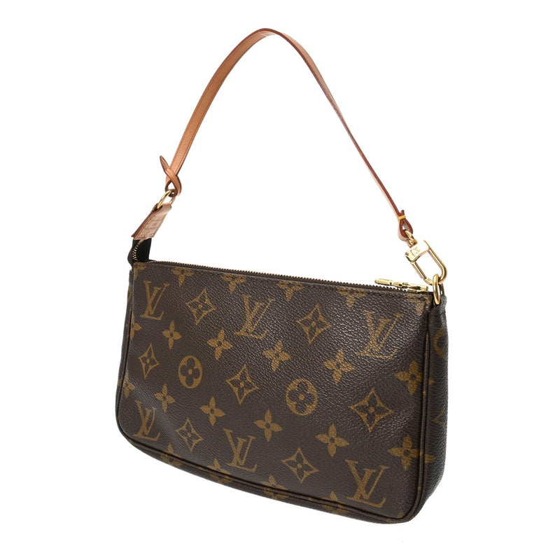 LOUIS VUITTON ルイヴィトン モノグラム ポシェット アクセソワール ブラウン M51980 レディース モノグラムキャンバス アクセサリーポーチ ABランク 中古 銀蔵