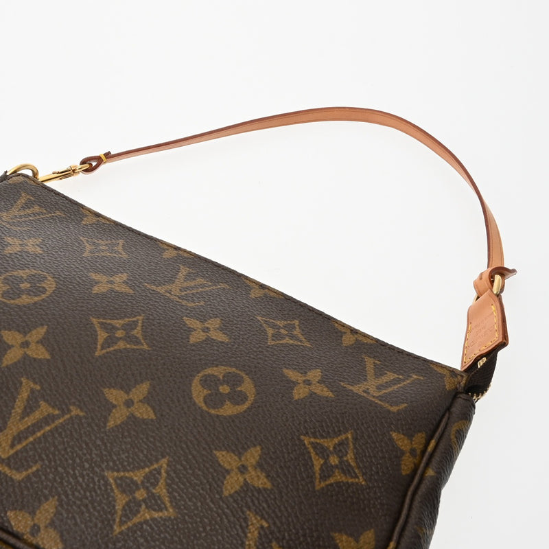 LOUIS VUITTON ルイヴィトン モノグラム ポシェット アクセソワール ブラウン M51980 レディース モノグラムキャンバス アクセサリーポーチ ABランク 中古 銀蔵