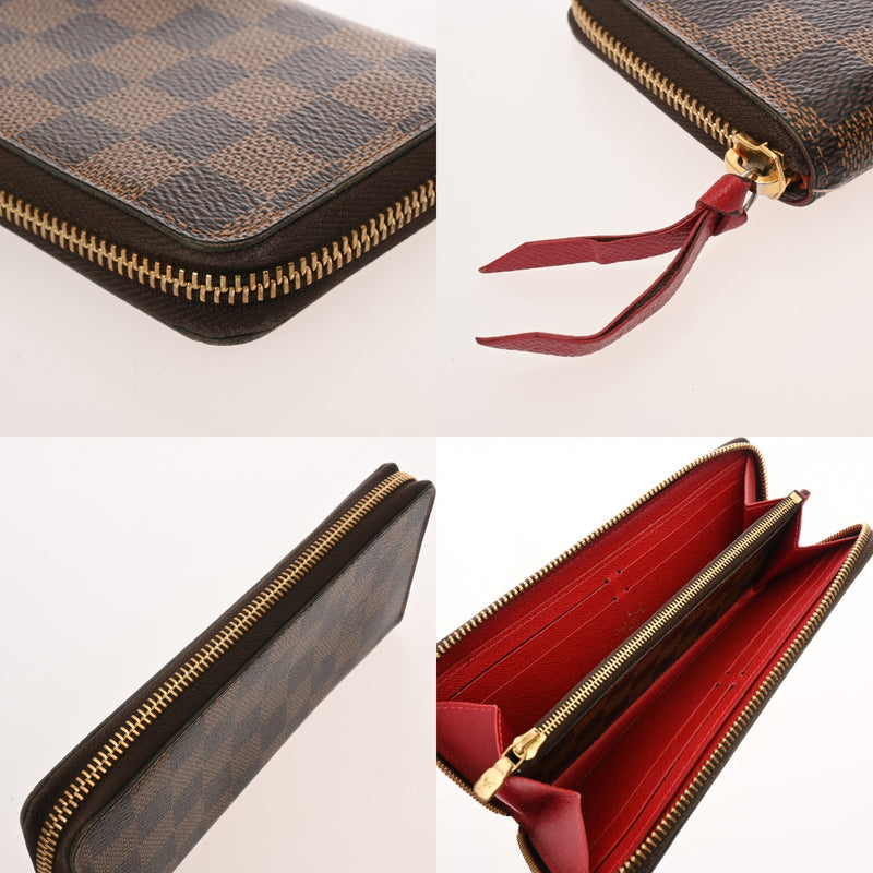 LOUIS VUITTON ルイヴィトン ダミエ ポルトフォイユ クレマンス ブラウン スリーズ N60534 ユニセックス ダミエキャンバス 長財布 Bランク 中古 銀蔵