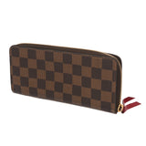 LOUIS VUITTON ルイヴィトン ダミエ ポルトフォイユ クレマンス ブラウン スリーズ N60534 ユニセックス ダミエキャンバス 長財布 Bランク 中古 銀蔵