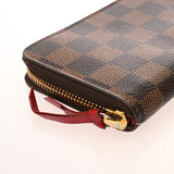 LOUIS VUITTON ルイヴィトン ダミエ ポルトフォイユ クレマンス ブラウン スリーズ N60534 ユニセックス ダミエキャンバス 長財布 Bランク 中古 銀蔵