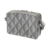 CHRISTIAN DIOR クリスチャンディオール ストラップ ジップポーチ グレー ユニセックス CDダイヤモンドキャンバス ショルダーバッグ Aランク 中古 銀蔵