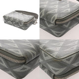 CHRISTIAN DIOR クリスチャンディオール ストラップ ジップポーチ グレー ユニセックス CDダイヤモンドキャンバス ショルダーバッグ Aランク 中古 銀蔵