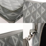 CHRISTIAN DIOR クリスチャンディオール ストラップ ジップポーチ グレー ユニセックス CDダイヤモンドキャンバス ショルダーバッグ Aランク 中古 銀蔵