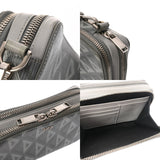 CHRISTIAN DIOR クリスチャンディオール ストラップ ジップポーチ グレー ユニセックス CDダイヤモンドキャンバス ショルダーバッグ Aランク 中古 銀蔵