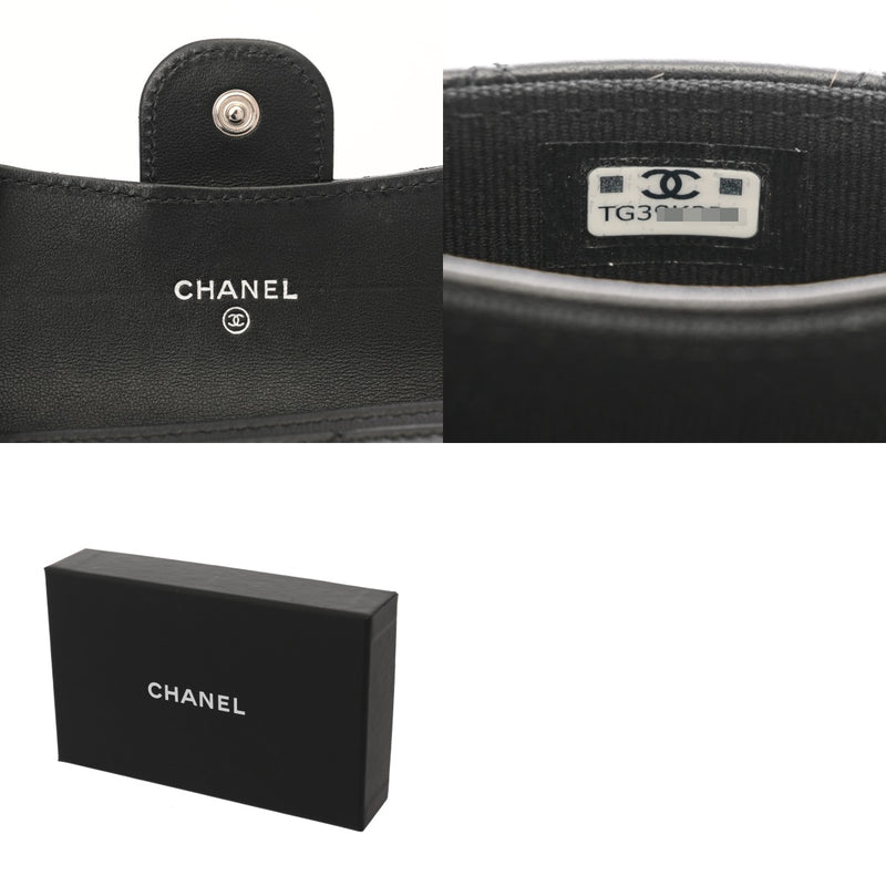 CHANEL シャネル クラシックフラップ ブラック AP0214 レディース ラムスキン カードケース Aランク 中古 銀蔵