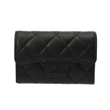 CHANEL シャネル クラシックフラップ ブラック AP0214 レディース ラムスキン カードケース Aランク 中古 銀蔵