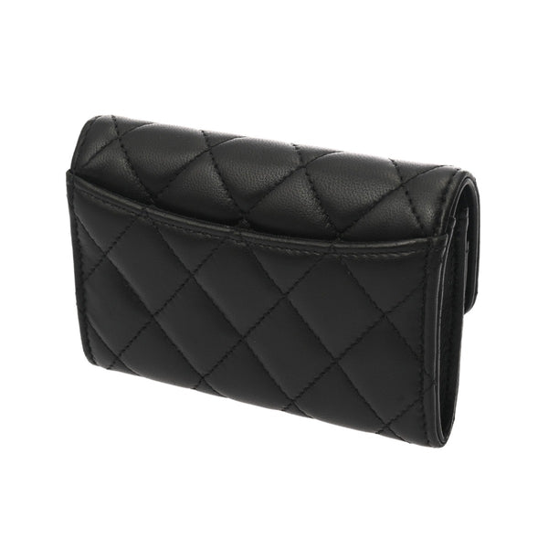 CHANEL シャネル クラシックフラップ ブラック AP0214 レディース ラムスキン カードケース Aランク 中古 銀蔵