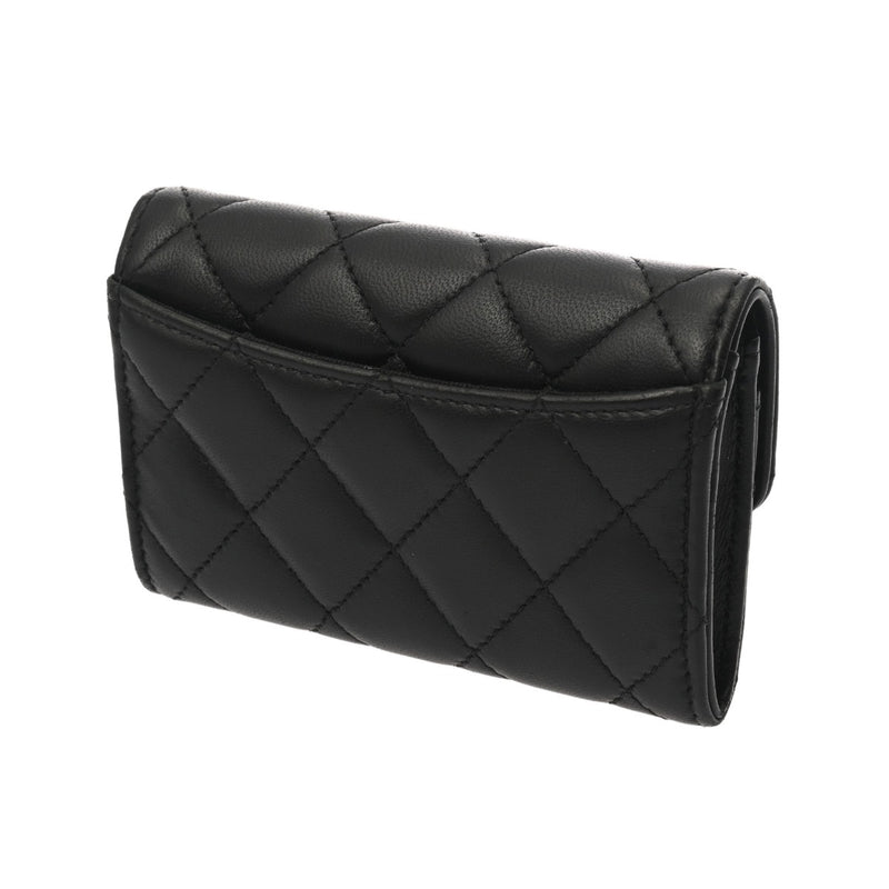 CHANEL シャネル クラシックフラップ ブラック AP0214 レディース ラムスキン カードケース Aランク 中古 銀蔵