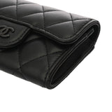 CHANEL シャネル クラシックフラップ ブラック AP0214 レディース ラムスキン カードケース Aランク 中古 銀蔵