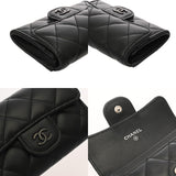CHANEL シャネル クラシックフラップ ブラック AP0214 レディース ラムスキン カードケース Aランク 中古 銀蔵