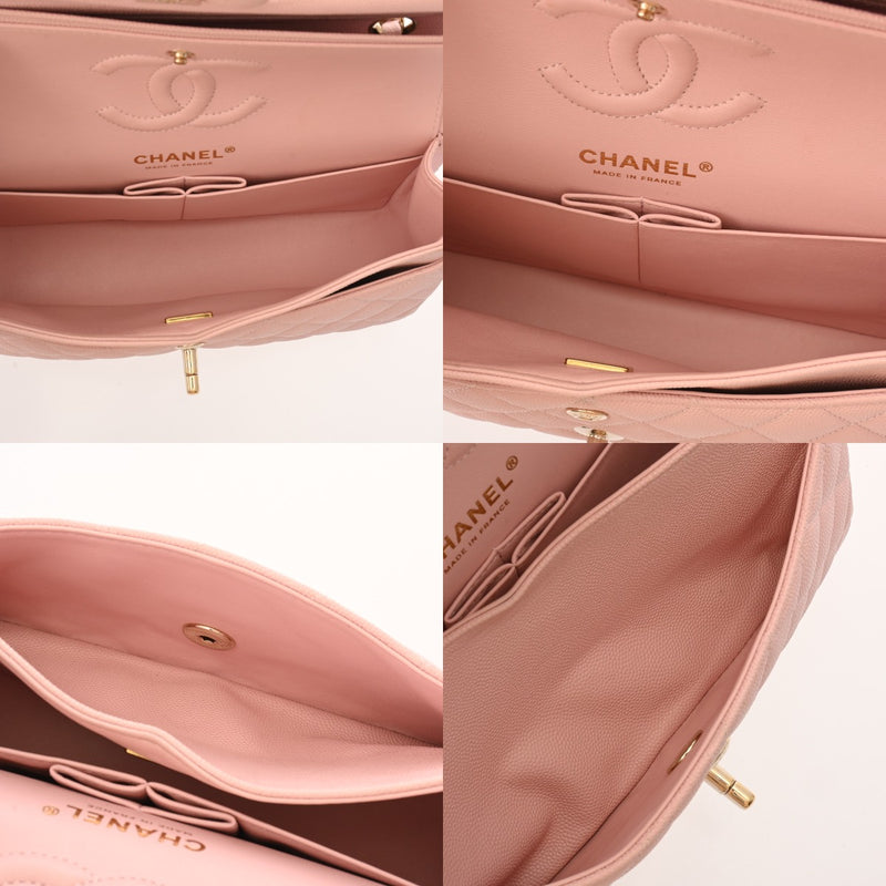 CHANEL シャネル マトラッセ チェーンショルダー 23 ピンク レディース キャビアスキン ショルダーバッグ ABランク 中古 銀蔵