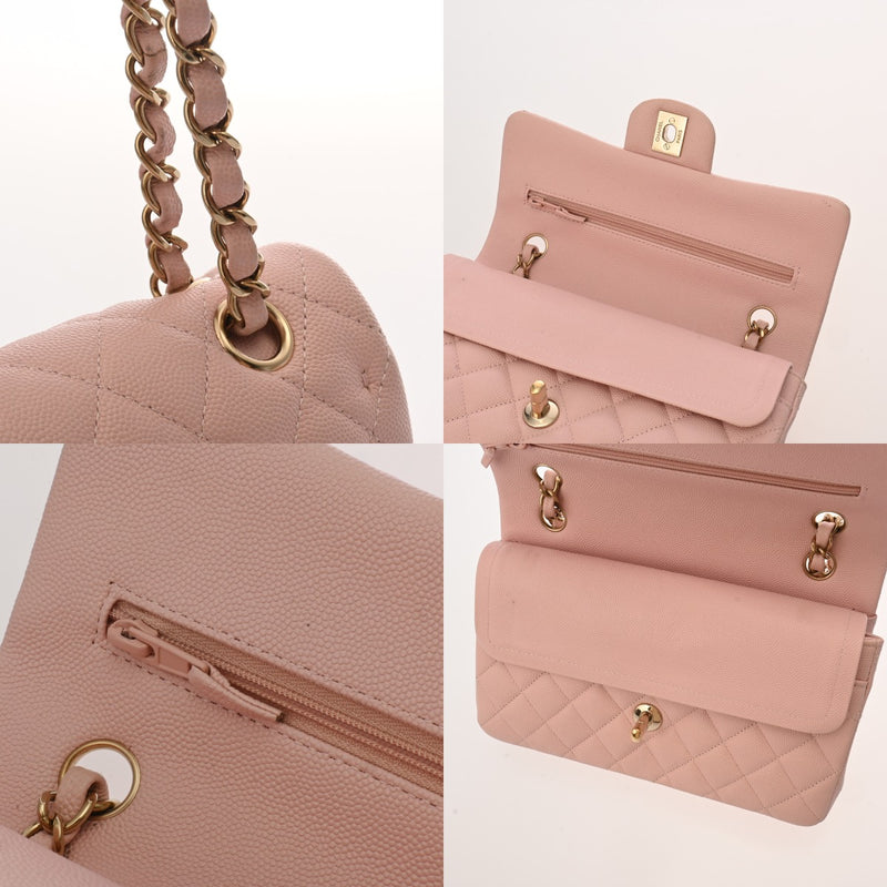 CHANEL シャネル マトラッセ チェーンショルダー 23 ピンク レディース キャビアスキン ショルダーバッグ ABランク 中古 銀蔵