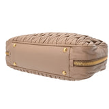 MIUMIU ミュウミュウ マテラッセ トップハンドルバッグ ピンクベージュ 5BB133 レディース レザー ハンドバッグ Bランク 中古 銀蔵