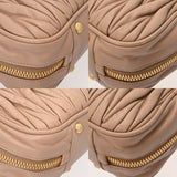 MIUMIU ミュウミュウ マテラッセ トップハンドルバッグ ピンクベージュ 5BB133 レディース レザー ハンドバッグ Bランク 中古 銀蔵