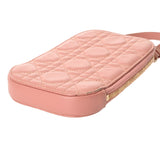 CHRISTIAN DIOR クリスチャンディオール カナージュ フォンホルダー チェーンショルダー ピンク レディース エナメル ポーチ Bランク 中古 銀蔵