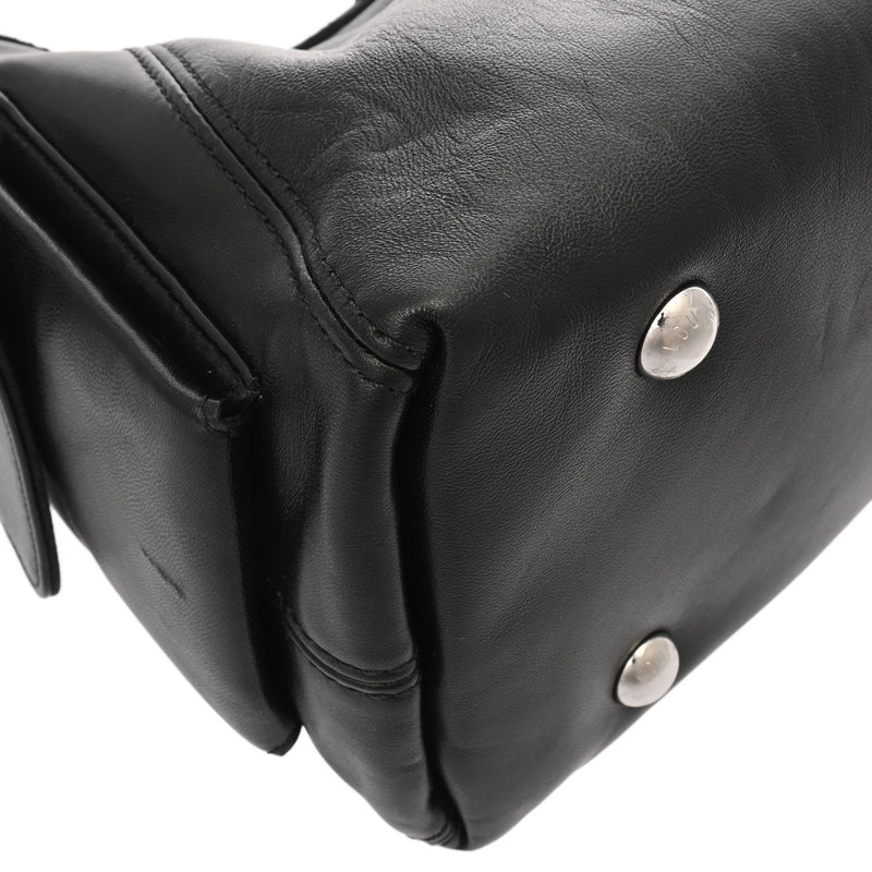 LOUIS VUITTON ルイヴィトン キャリーオール カーゴ バイブ PM ノワール M24861 レディース レザー ショルダーバッグ Aランク 中古 銀蔵