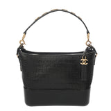 CHANEL シャネル ガブリエル ホーボー ラージ ブラック ゴールド/シルバー金具 A93824 レディース 型押しレザー ショルダーバッグ Aランク 中古 銀蔵