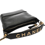 CHANEL シャネル ガブリエル ホーボー ラージ ブラック ゴールド/シルバー金具 A93824 レディース 型押しレザー ショルダーバッグ Aランク 中古 銀蔵