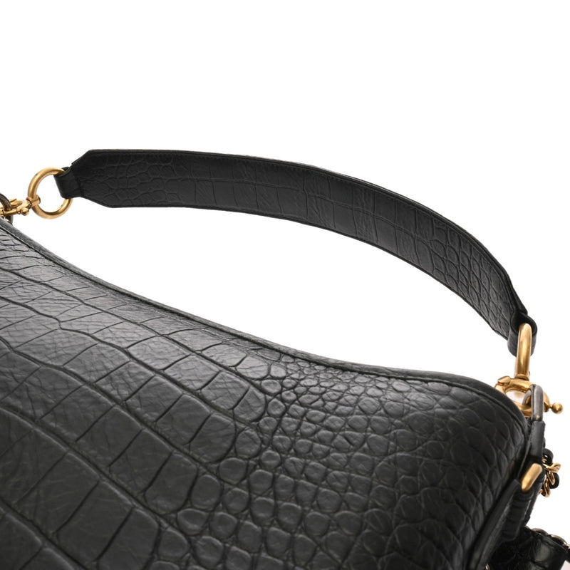 CHANEL シャネル ガブリエル ホーボー ラージ ブラック ゴールド/シルバー金具 A93824 レディース 型押しレザー ショルダーバッグ Aランク 中古 銀蔵