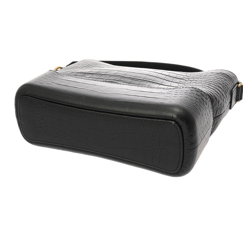 CHANEL シャネル ガブリエル ホーボー ラージ ブラック ゴールド/シルバー金具 A93824 レディース 型押しレザー ショルダーバッグ Aランク 中古 銀蔵