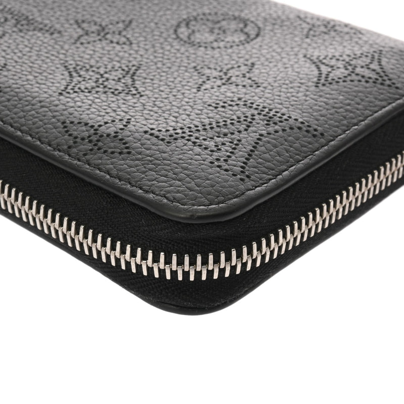 LOUIS VUITTON ルイヴィトン モノグラムマヒナ ジッピーウォレット ノワール M61867 レディース マヒナレザー 長財布 Bランク 中古 銀蔵