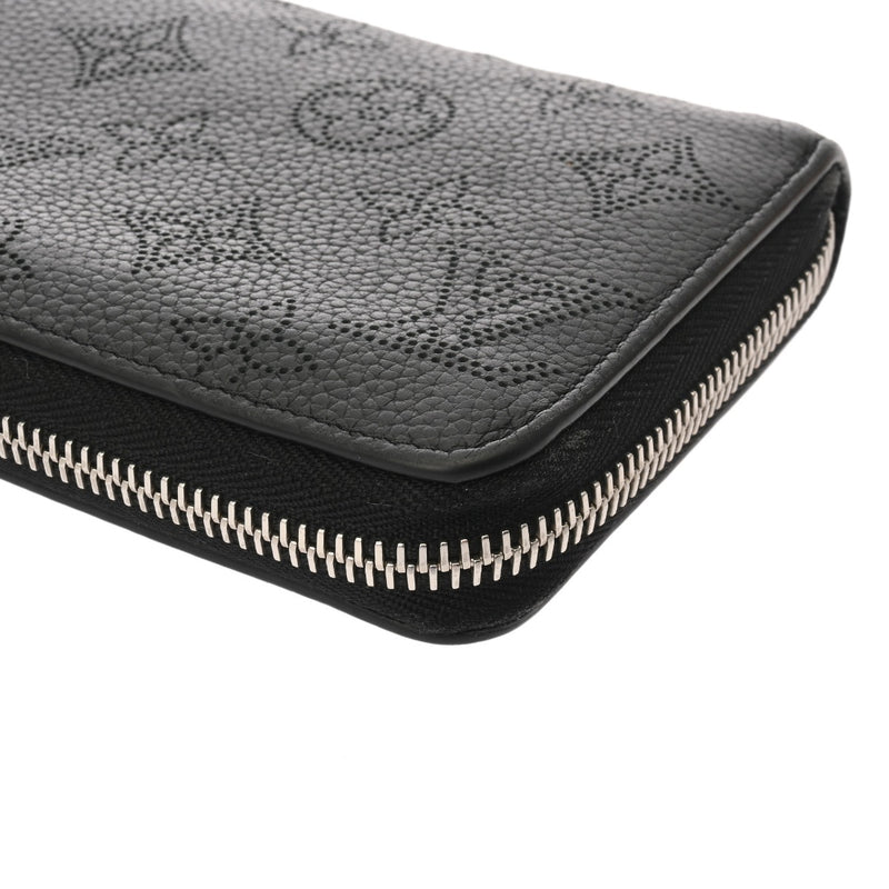 LOUIS VUITTON ルイヴィトン モノグラムマヒナ ジッピーウォレット ノワール M61867 レディース マヒナレザー 長財布 Bランク 中古 銀蔵