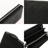 LOUIS VUITTON ルイヴィトン モノグラムマヒナ ジッピーウォレット ノワール M61867 レディース マヒナレザー 長財布 Bランク 中古 銀蔵