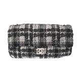 CHANEL シャネル ツイード柄 チェーンショルダー 黒/白 レディース ナイロン ショルダーバッグ ABランク 中古 銀蔵