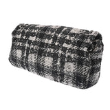 CHANEL シャネル ツイード柄 チェーンショルダー 黒/白 レディース ナイロン ショルダーバッグ ABランク 中古 銀蔵