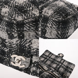 CHANEL シャネル ツイード柄 チェーンショルダー 黒/白 レディース ナイロン ショルダーバッグ ABランク 中古 銀蔵