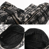 CHANEL シャネル ツイード柄 チェーンショルダー 黒/白 レディース ナイロン ショルダーバッグ ABランク 中古 銀蔵