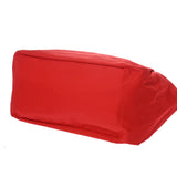 PRADA プラダ ロゴ プレート 2WAY トート レッド レディース ナイロン ショルダーバッグ ABランク 中古 銀蔵