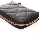 CHANEL シャネル マトラッセ カードケース パープル レディース ラムスキン コインケース ABランク 中古 銀蔵