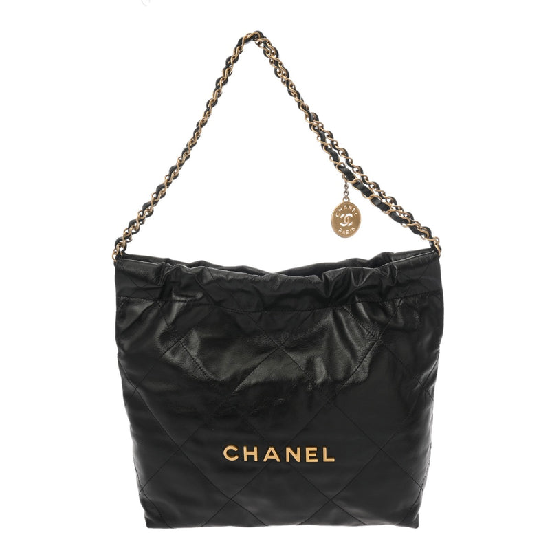 CHANEL シャネル シャネル 22 スモールショルダーバッグ ブラック AS3980 レディース カーフ 2WAYバッグ Aランク 中古 銀蔵