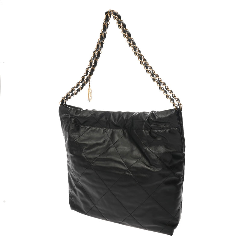 CHANEL シャネル シャネル 22 スモールショルダーバッグ ブラック AS3980 レディース カーフ 2WAYバッグ Aランク 中古 銀蔵